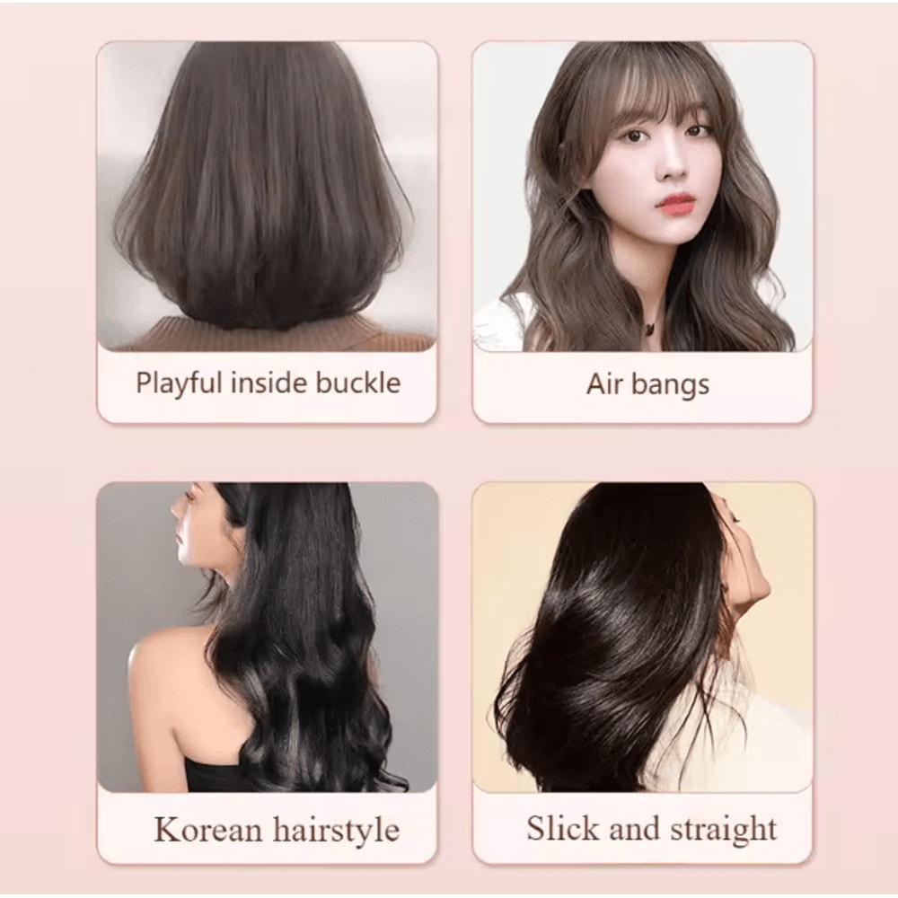 Portable Mini Hair Straightener Curler 2in1 Ceramic Styling Tool For Smooth Curly Hair 1