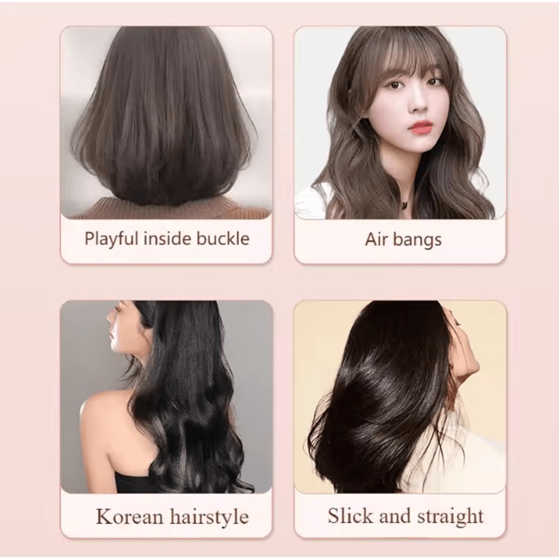 Portable Mini Hair Straightener Curler 2in1 Ceramic Styling Tool For Smooth Curly Hair 1