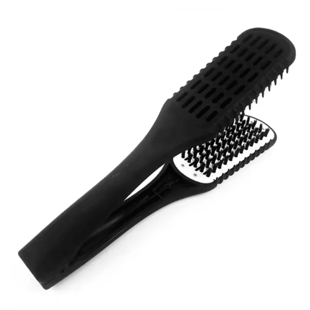 DoubleSided Nylon Hair Straightening Brush VShaped Blow Dry Styling Comb Tool 0