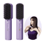 Cordless Negative Ion Hair Straightener Brush 2in1 Portable AntiScald Styling Comb 0