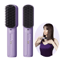 Cordless Negative Ion Hair Straightener Brush 2in1 Portable AntiScald Styling Comb 0