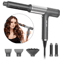 NoiseReducing 5in1 Ionic Hair Dryer Brush HighSpeed Hot Air Styling Straightening Tool 2