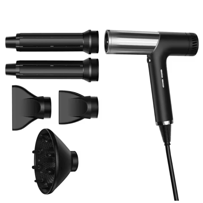 NoiseReducing 5in1 Ionic Hair Dryer Brush HighSpeed Hot Air Styling Straightening Tool 6