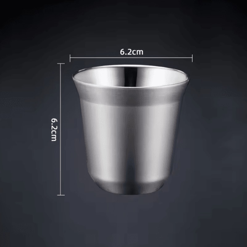 80ML Stainless Steel Espresso Cups Double Wall Insulated Mini Coffee Mugs 3