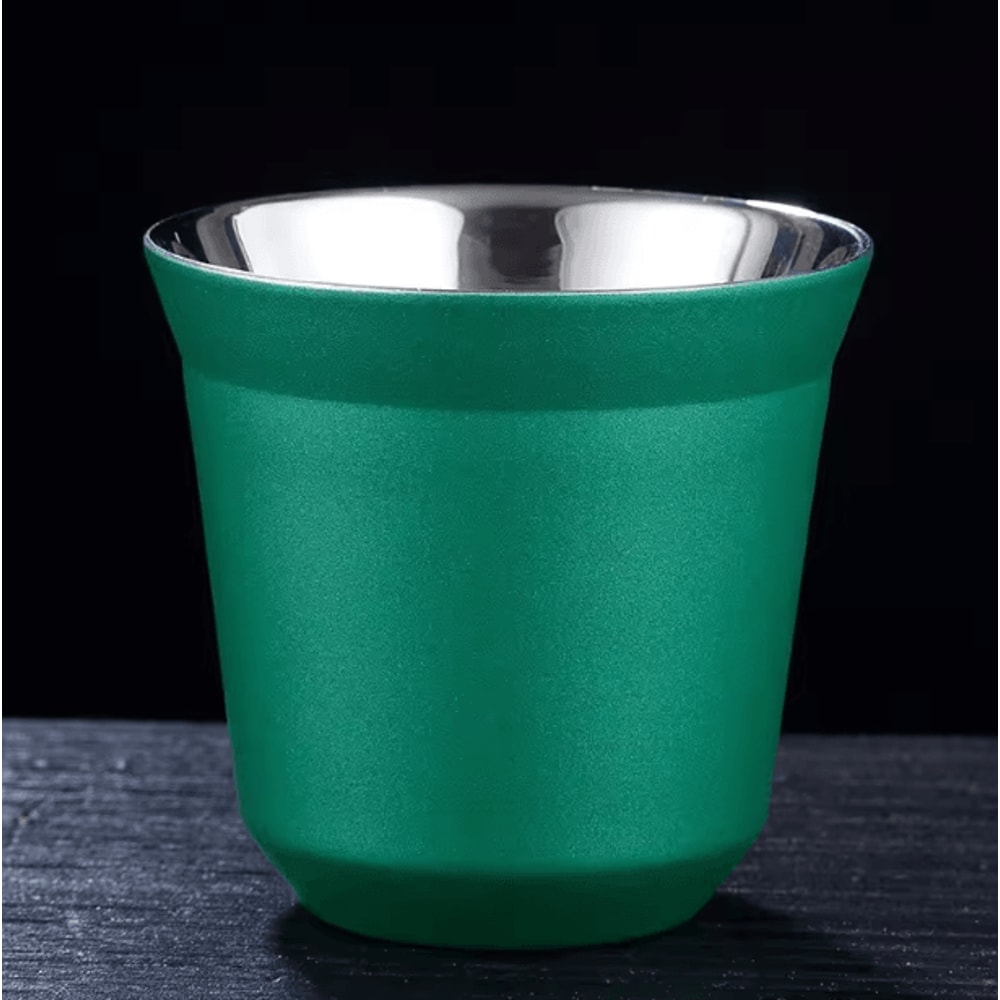 80ML Stainless Steel Espresso Cups Double Wall Insulated Mini Coffee Mugs 8
