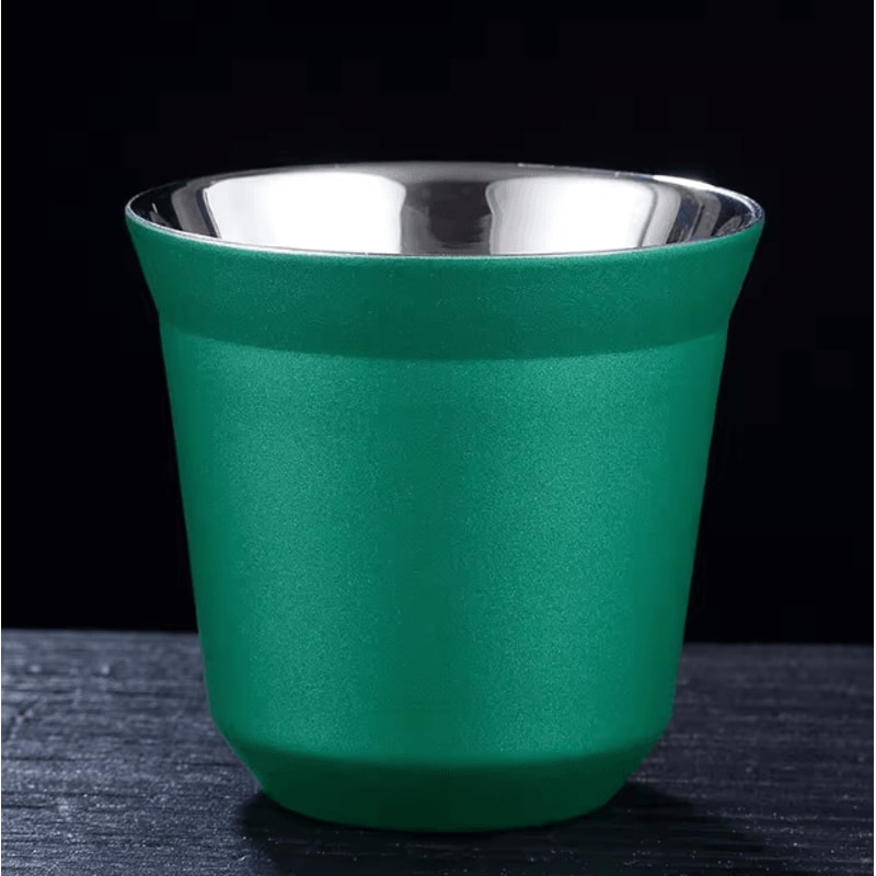 80ML Stainless Steel Espresso Cups Double Wall Insulated Mini Coffee Mugs 8