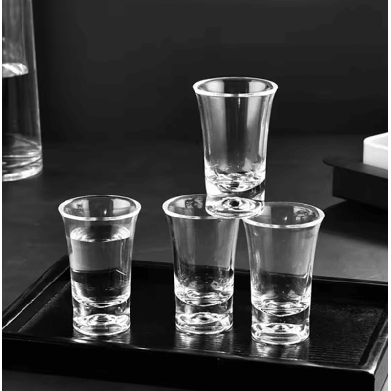 20ML Baijiu Shot Glass Thick Bottom Vodka Mini Liquor Glass For Bar Parties 1