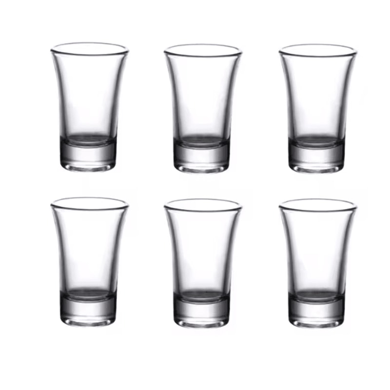 20ML Baijiu Shot Glass Thick Bottom Vodka Mini Liquor Glass For Bar Parties 0