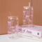 Bow Glass Cup With Lid And Straw Aesthetic Cute Drinking Tumbler For Coffee Milk 0
