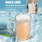Double Wall Freezer Beer Mug Portable Cooling Cup With Handle For IceCold Drinks 2