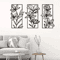 3Piece Metal Flower Wall Art Set Elegant Iron Floral Wall Decor For Modern Home 1