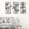 3Piece Metal Flower Wall Art Set Elegant Iron Floral Wall Decor For Modern Home 1