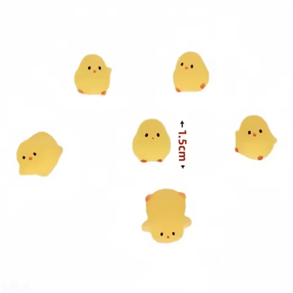 GlowintheDark Mini Chicken Figurines Cute Resin Fairy Garden DIY Decor Set 1