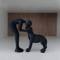 Abstract Human Pet Figurine Modern Resin Companion Sculpture For Home Office Decor 3