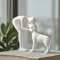 Abstract Human Pet Figurine Modern Resin Companion Sculpture For Home Office Decor 4