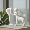 Abstract Human Pet Figurine Modern Resin Companion Sculpture For Home Office Decor 4