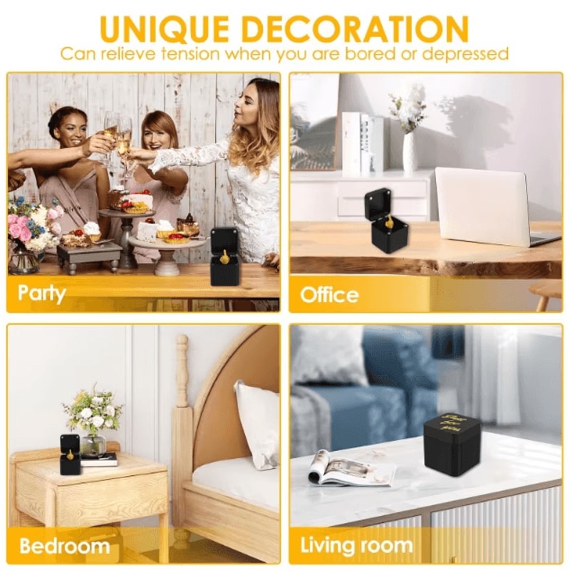 Funny Middle Finger Prank Box PopUp Gag Gift For Parties White Elephant Fun 2