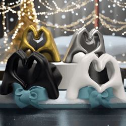 elegant gold love gesture hand sculpture for modern home decor