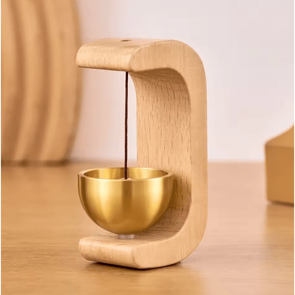 Japanese Wooden Wind Chime Doorbell ZenInspired Hanging Entrance Bell Decor 2