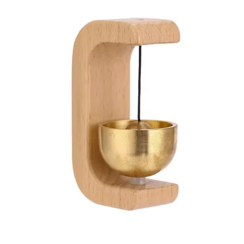 Japanese Wooden Wind Chime Doorbell ZenInspired Hanging Entrance Bell Decor 4