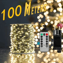 1000 led fairy string lights – extra long waterproof outdoor lights with remote