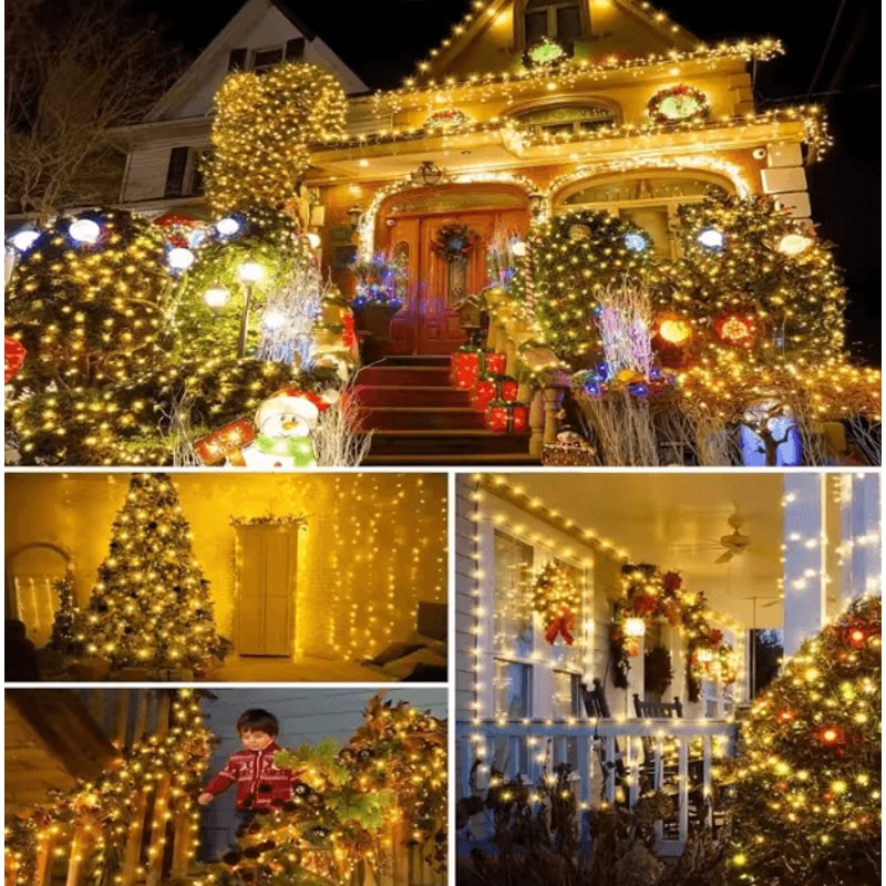 1000 LED Fairy String Lights Extra Long Waterproof Outdoor Lights With Remote 1