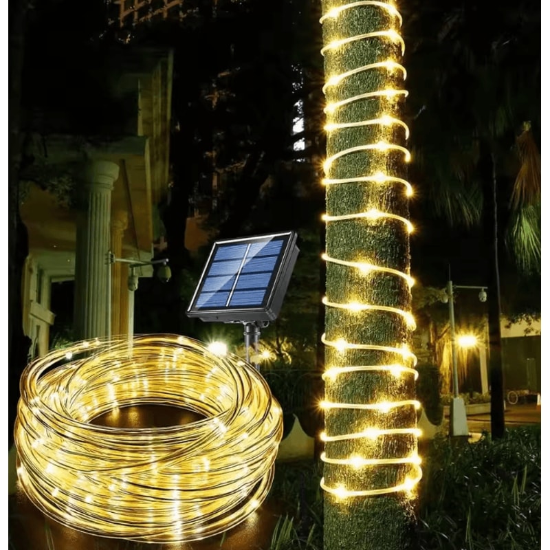 300 LED Solar Rope Strip Lights Waterproof Outdoor Fairy Lights For Garden Pathway 0