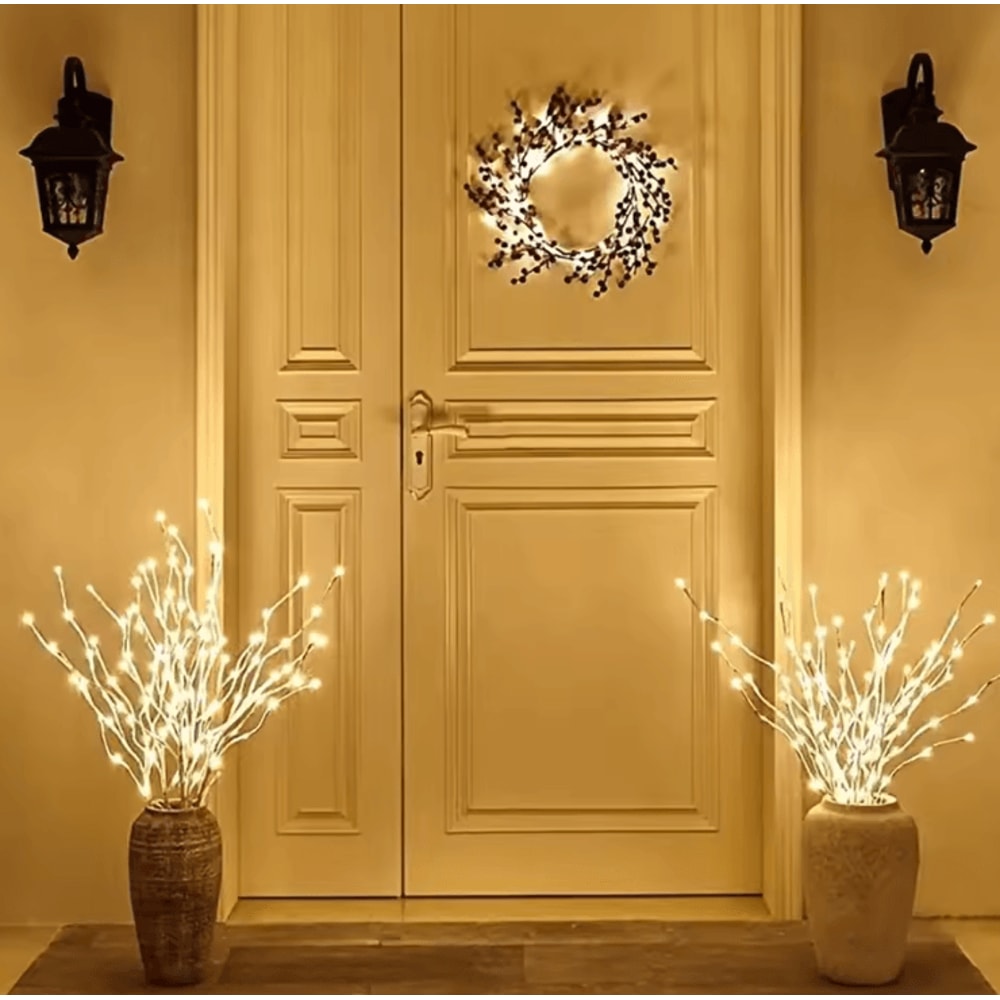 White Birch Branch LED Lights Battery Operated Decorative Twig Lamp 2