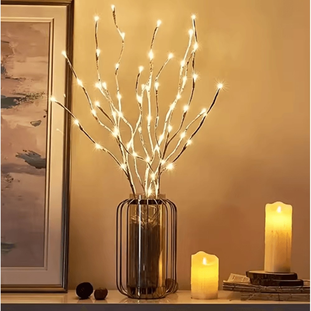White Birch Branch LED Lights Battery Operated Decorative Twig Lamp 5