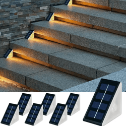 solar step lights outdoor – waterproof warm white & rgb led deck lighting