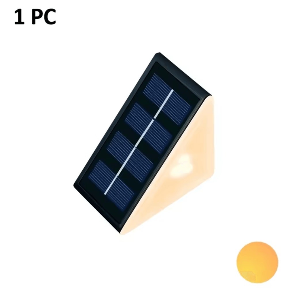 Solar Step Lights Outdoor Waterproof Warm White RGB LED Deck Lighting 2