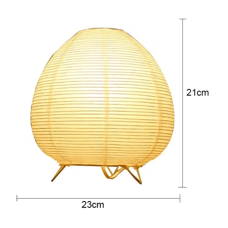 Japanese Rice Paper LED Table Lamp Minimalist Lantern Bedside Light 3