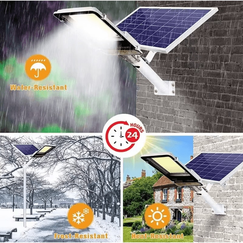 Solar Street Light Outdoor 8000mAh High Power Waterproof Wall Lamp 1