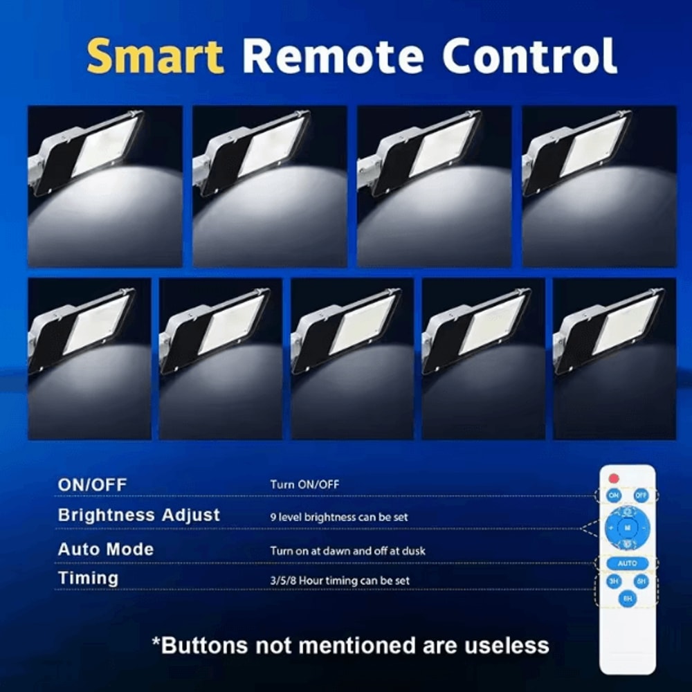 Solar Street Light Outdoor 8000mAh High Power Waterproof Wall Lamp 2