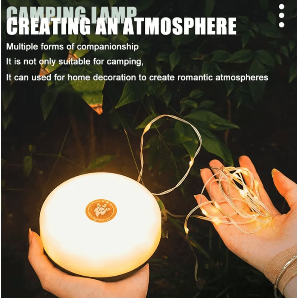 Solar Camping String Lights 10M RGB Outdoor Tent Light With Hook 3