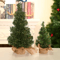 Mini Christmas Tree With Burlap Base 2030cm Tabletop Xmas Decor 1