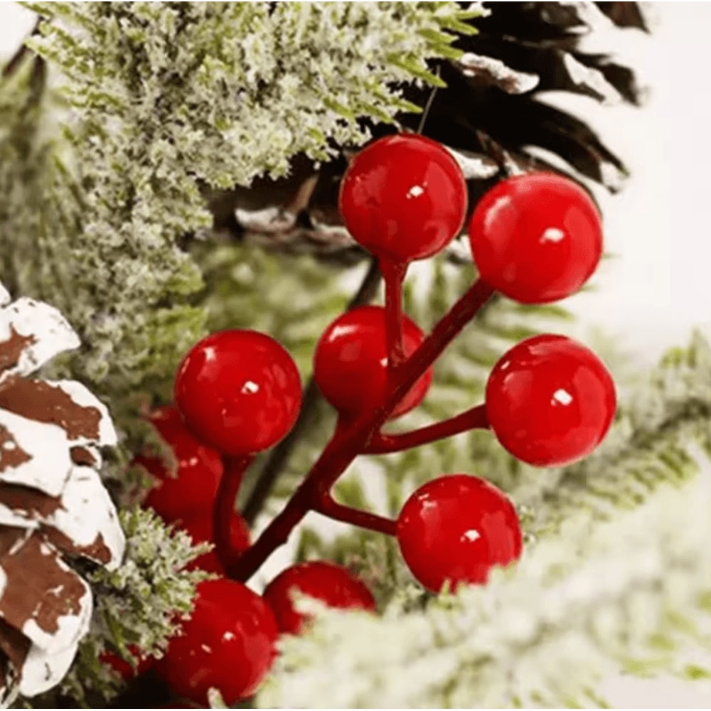 Mini Christmas Tree With Pine Cone Red Berry Tabletop Festive Decor 1