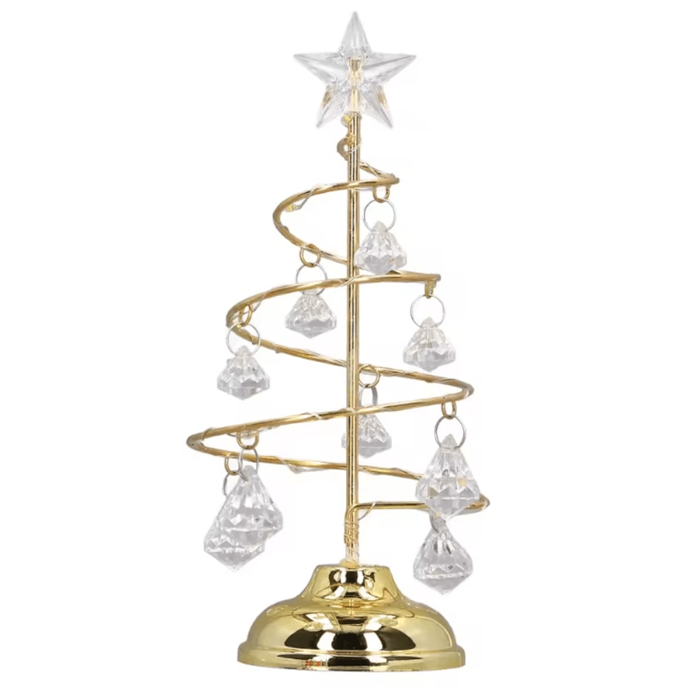 LED Crystal Christmas Tree Lamp Decorative Iron Night Light With Warm Glow 1
