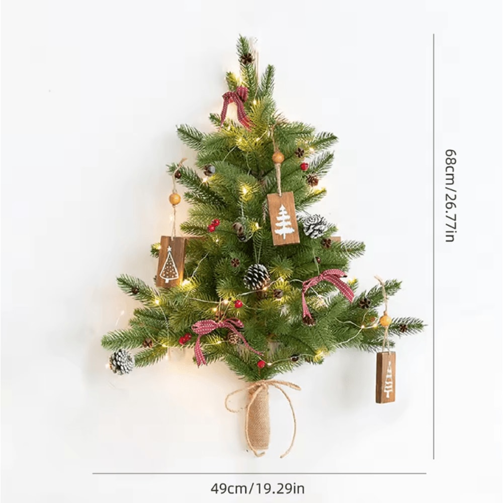Creative DIY Wall Christmas Tree Lights Hanging LED Festive Decor 4