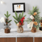 25cm Mini Christmas Tree Tabletop Festive Desktop Decoration 0
