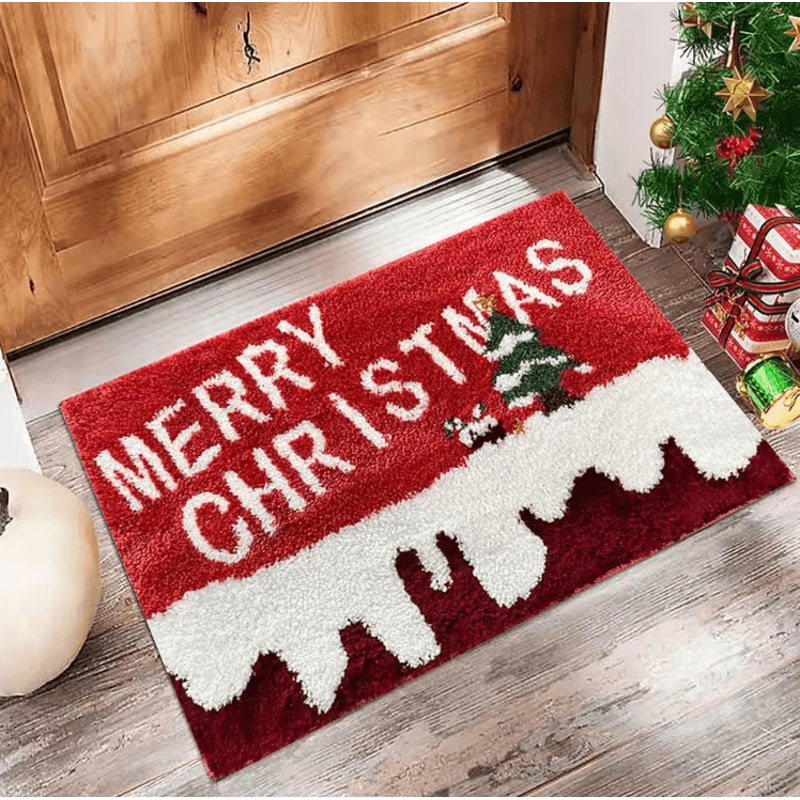 Christmas Door Mat Red Santa Claus Outdoor And Indoor Gingerbread Man Carpet New Year 2026 Merry Ch 6