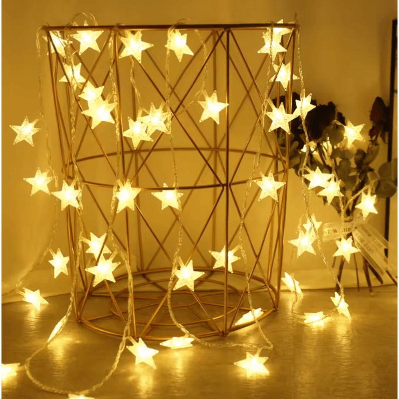LED Star Fairy String Lights Outdoor Decorative Garland Lights 0