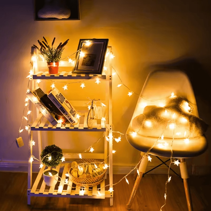 LED Star Fairy String Lights Outdoor Decorative Garland Lights 1