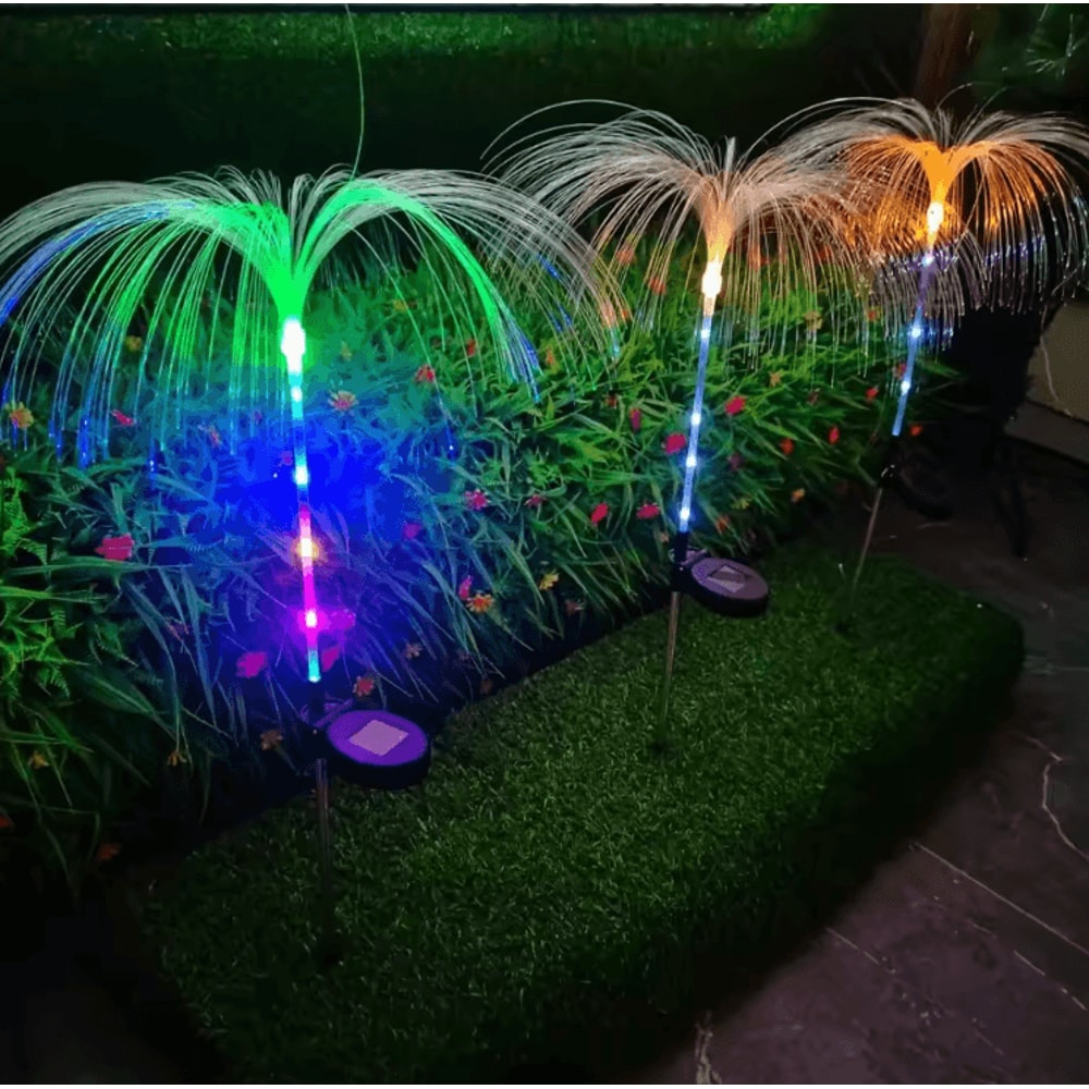 Outdoor Waterproof Yard Christmas Pathway Lawn Wedding Party Decoration Solar Power Flowers Lamp So 0