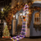 Santa Climbing Ladder LED Lights Christmas Window Wall Decoration 5