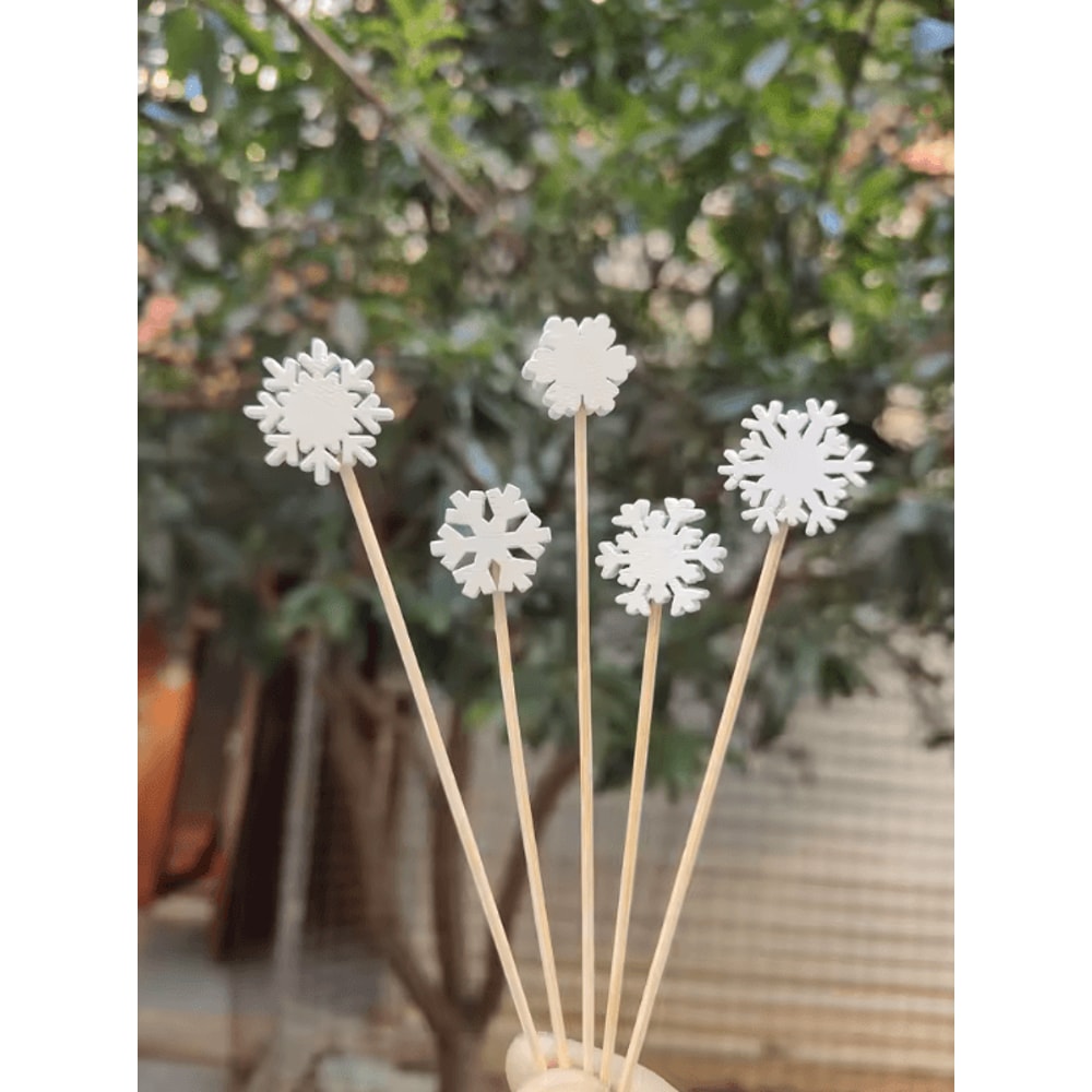 Christmas Cocktail Picks Set 50pcs Bamboo Fruit Sticks For Festive Appetizers Party Decor 6