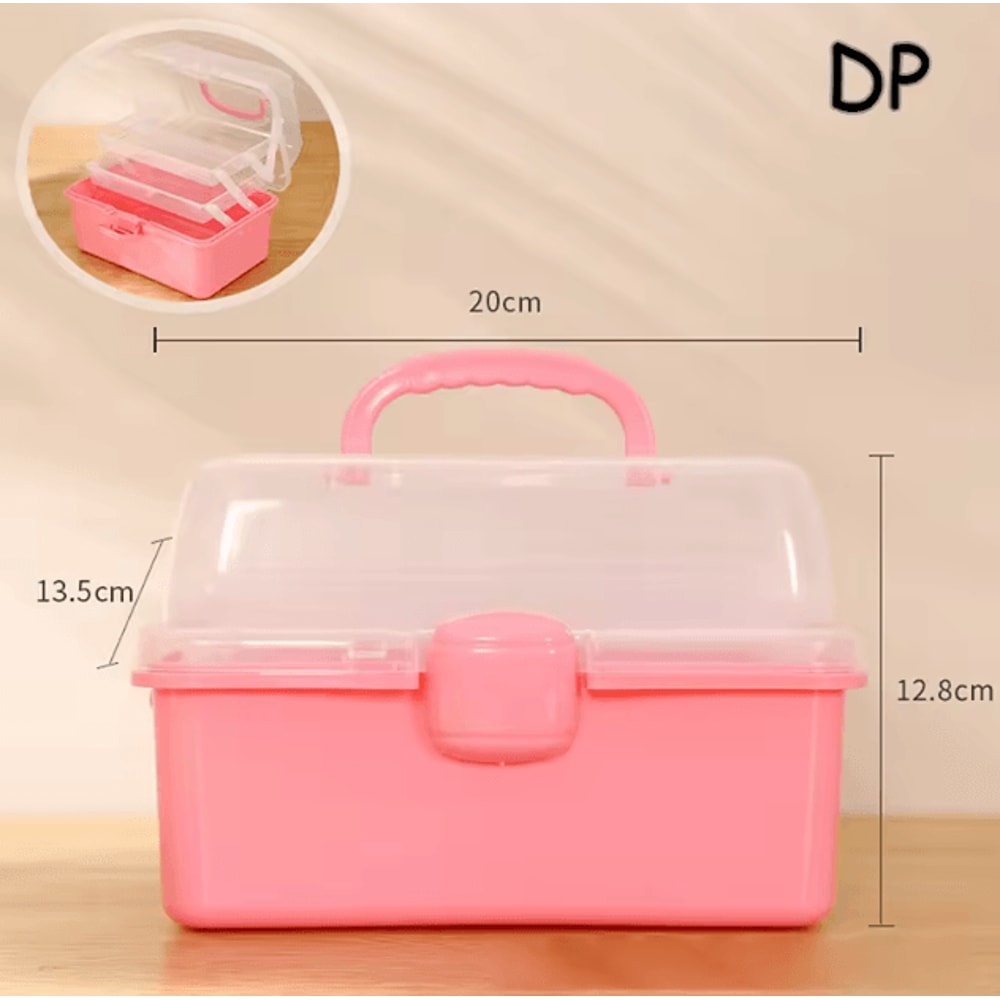 3Tier Foldable Storage Box Organizer Cute Portable Hair Accessories Jewelry Case For Kids 3