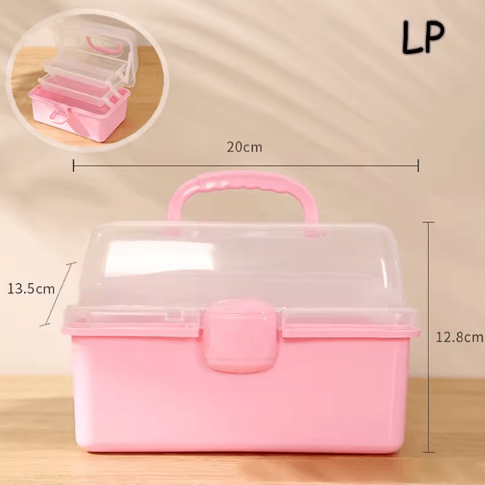 3Tier Foldable Storage Box Organizer Cute Portable Hair Accessories Jewelry Case For Kids 4