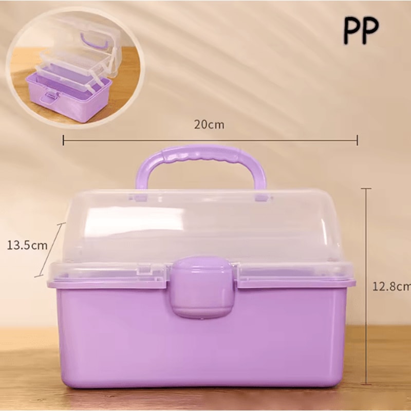3Tier Foldable Storage Box Organizer Cute Portable Hair Accessories Jewelry Case For Kids 5