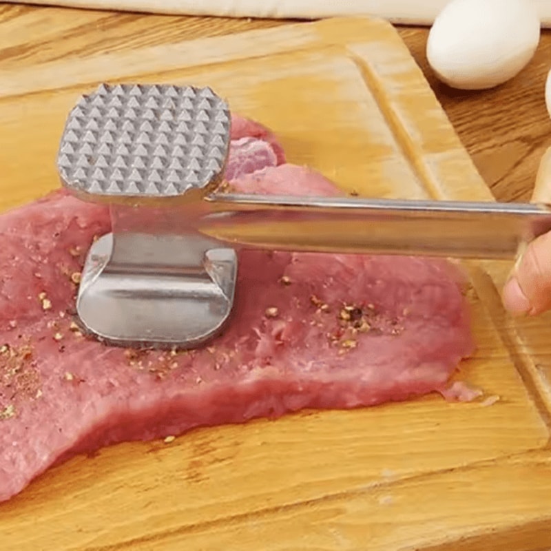 Heavy Duty Meat Tenderizer Hammer Zinc Alloy DualSided Mallet For Steak Chicken Pork 3